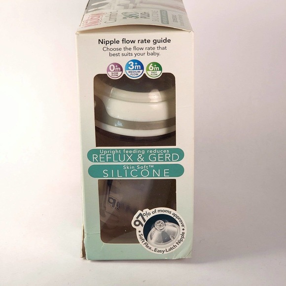 Nuby Comfort 360 Plus Baby Bottles 8oz 2 pk Soft Silicone Anti Colic New Sealed - Picture 2 of 5